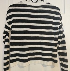 Black and White Striped Sweater